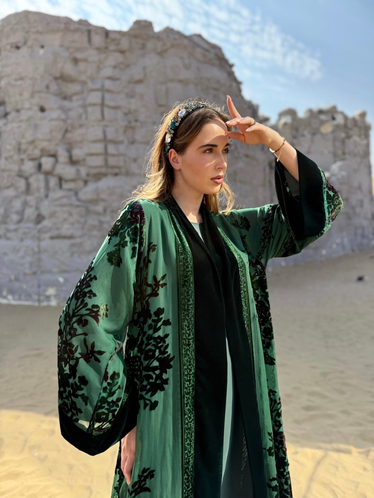 Modest Sisters Velvet & Floral Abayas Dubai 2026
