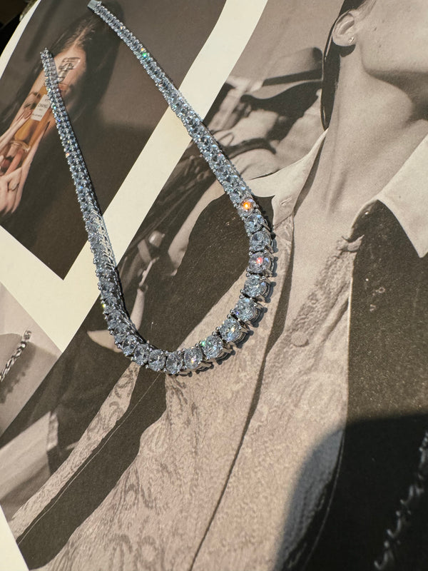 18k Gold Plated Sparkling Zircon Tennis necklace