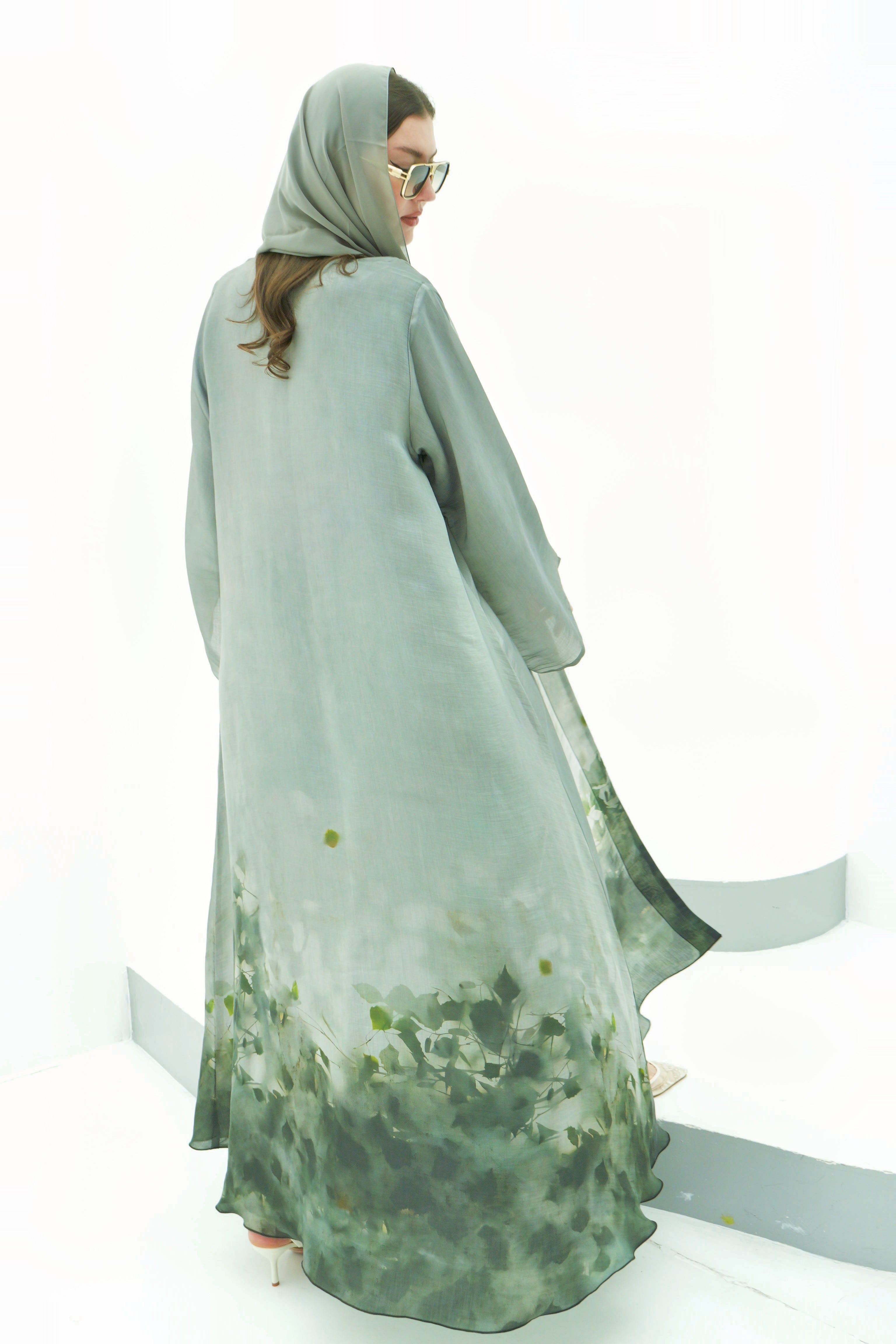 Verdant Abaya - Soft Organza with Dress