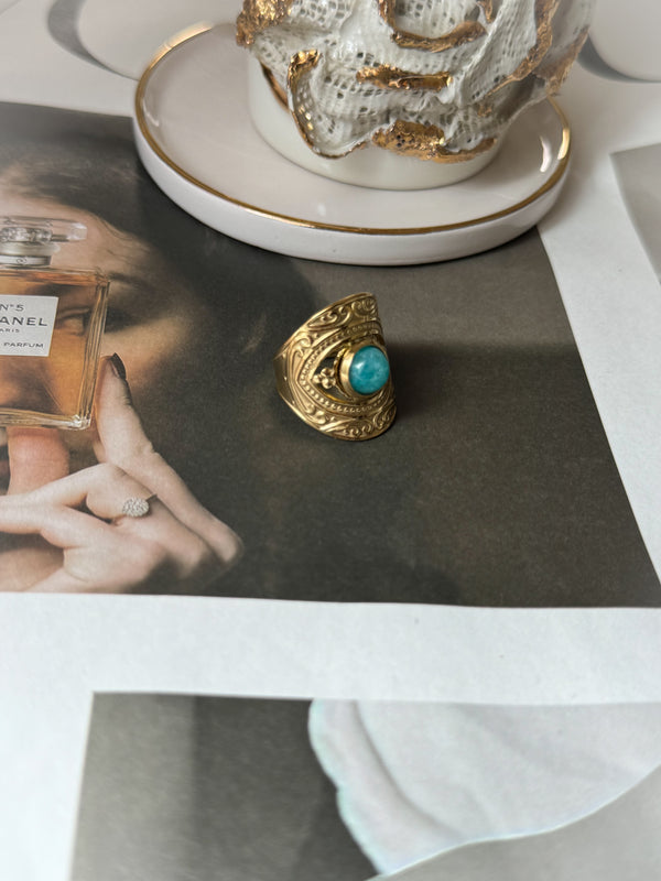 Vintage Turquoise Natural Stone Ring