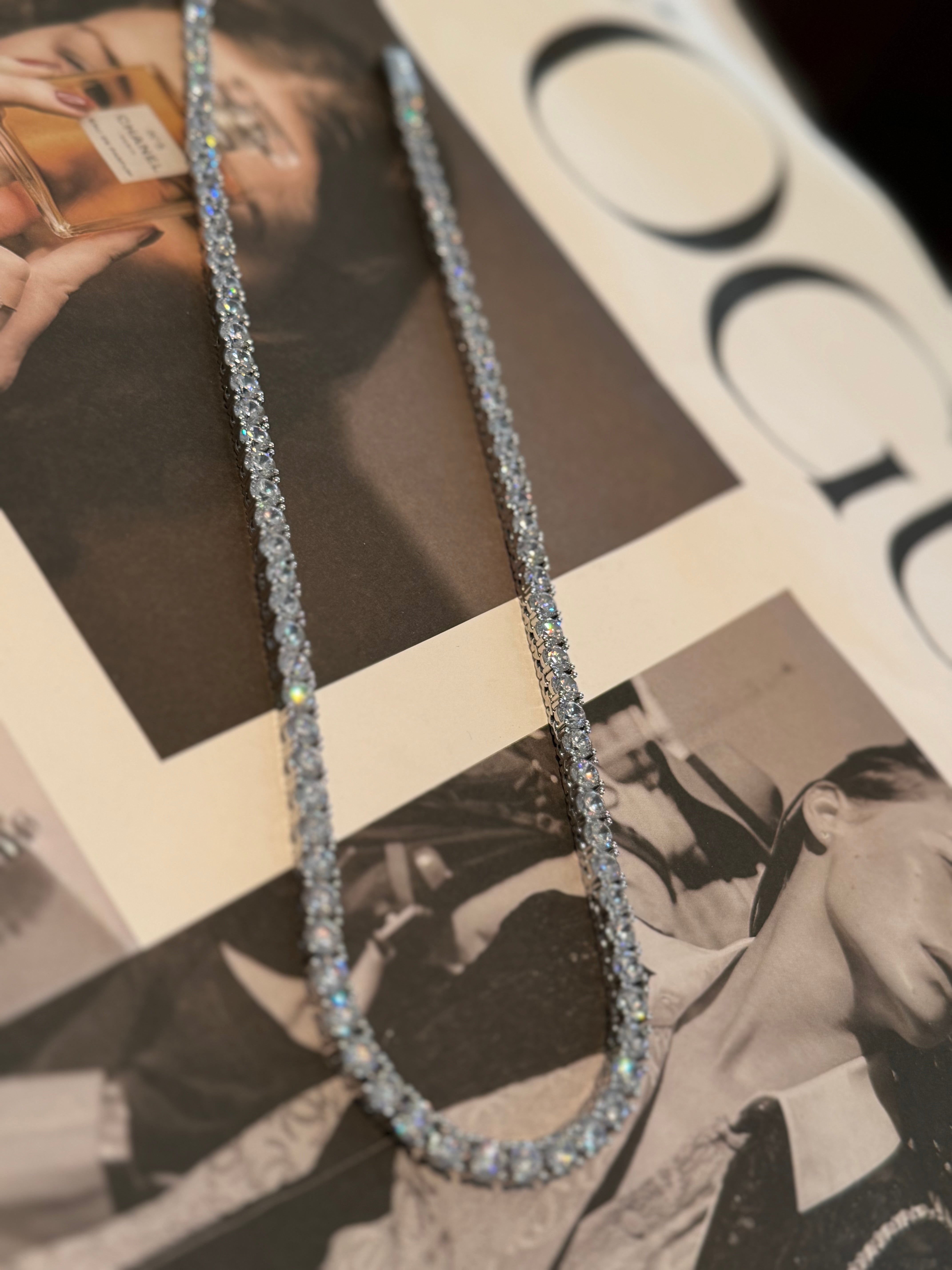 18k Gold Plated Sparkling Zircon Tennis necklace