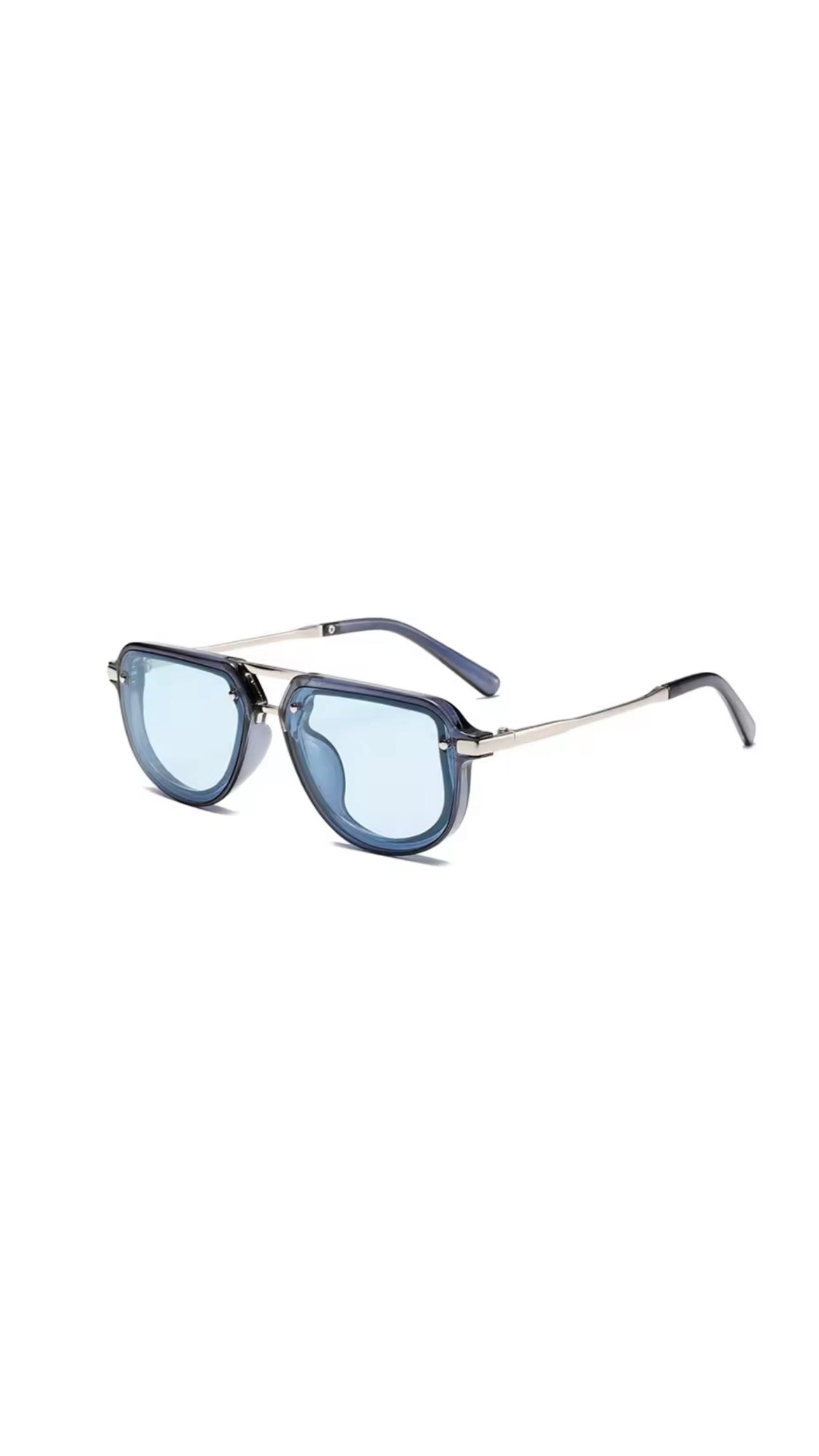 Blue Retro UV400 Sunglasses