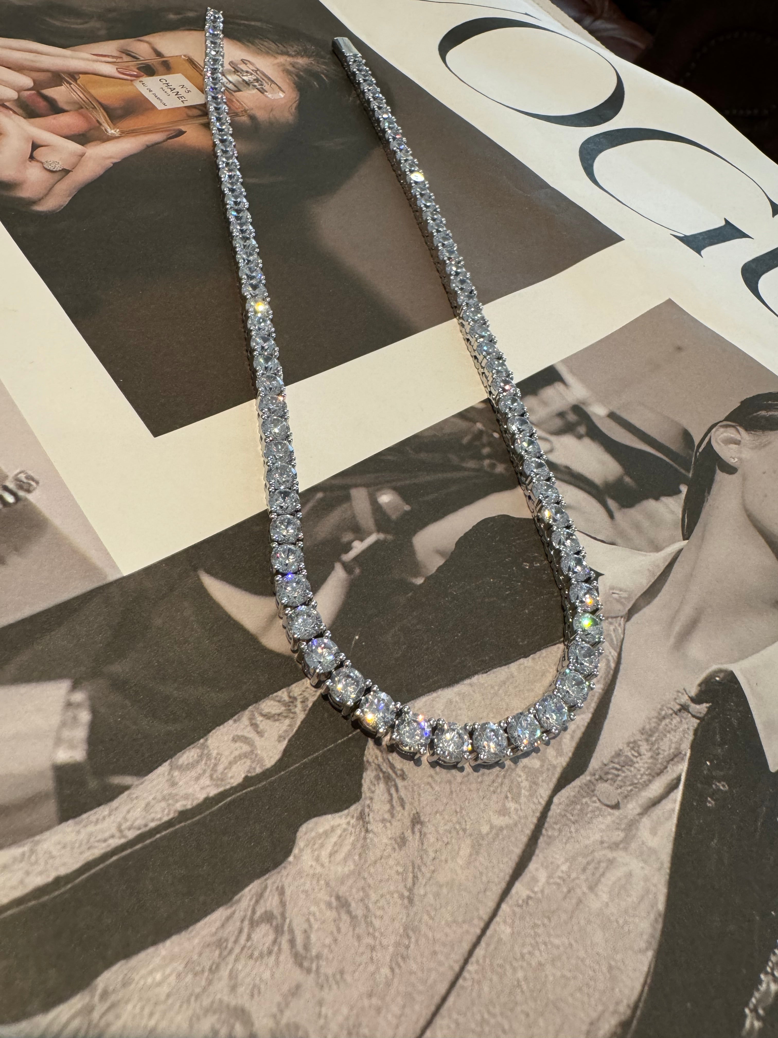 18k Gold Plated Sparkling Zircon Tennis necklace