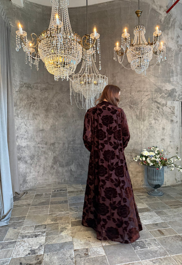 Rose Royal Burgundy Abaya