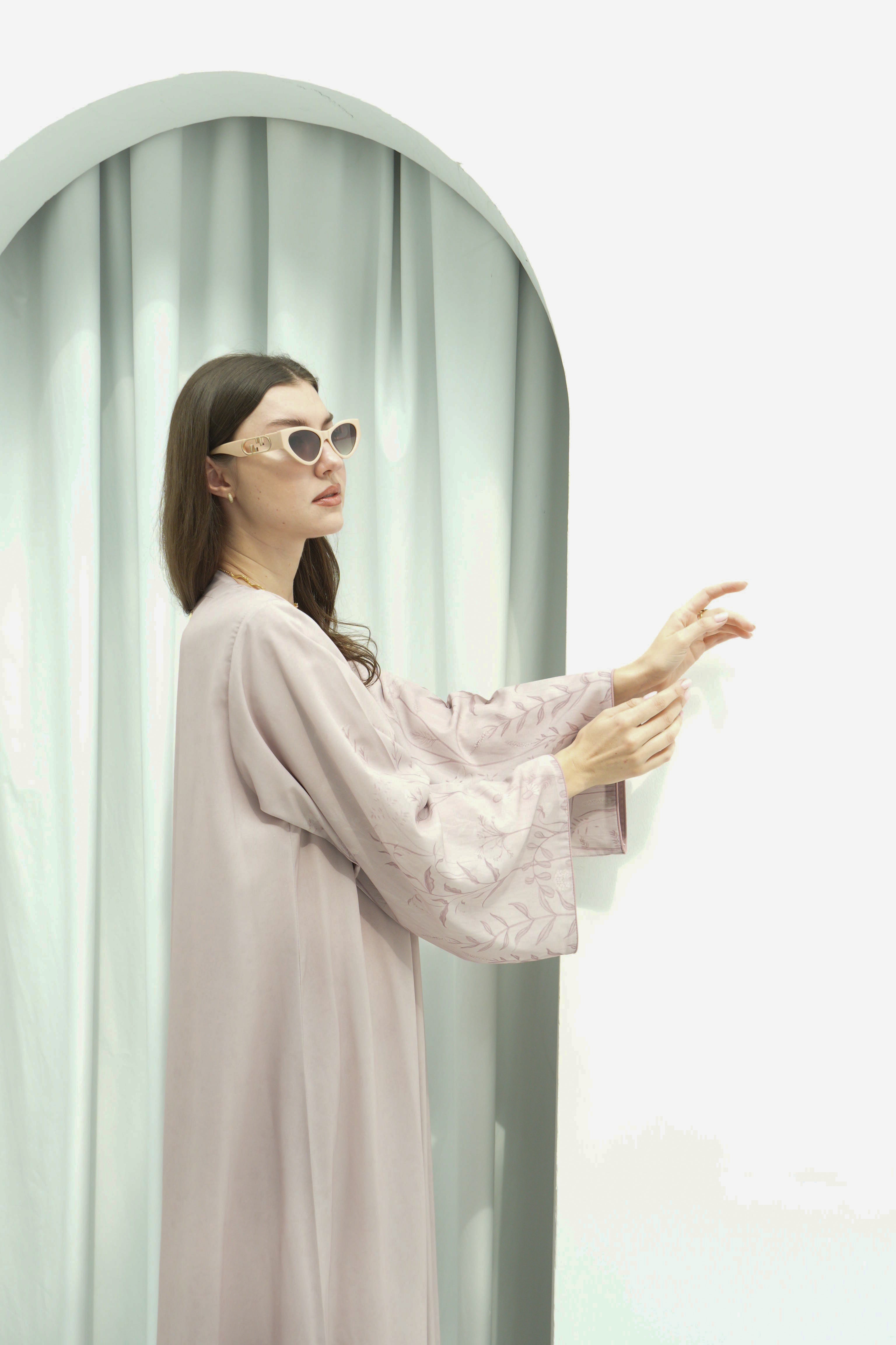 Blush Garden Abaya with Dress