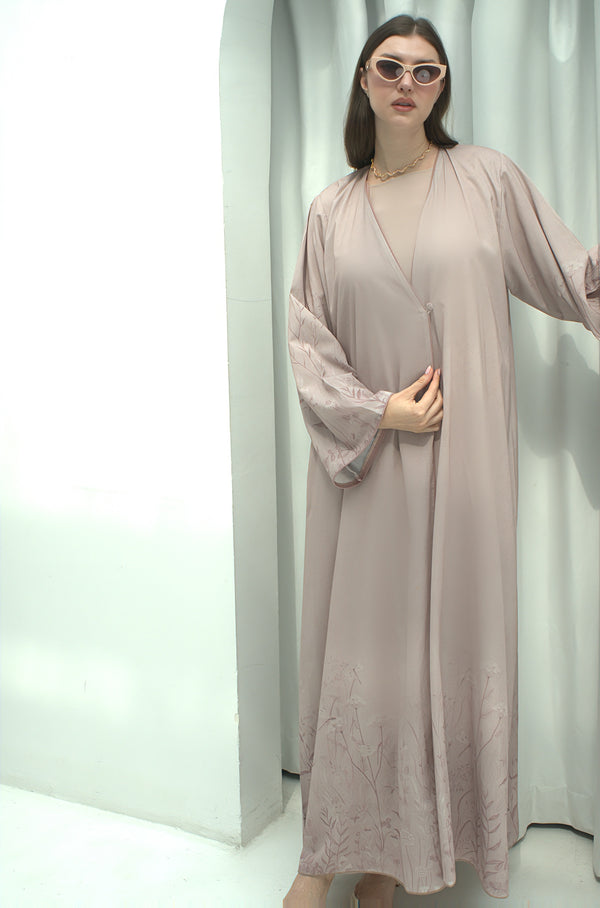 Blush Garden Abaya with Dress