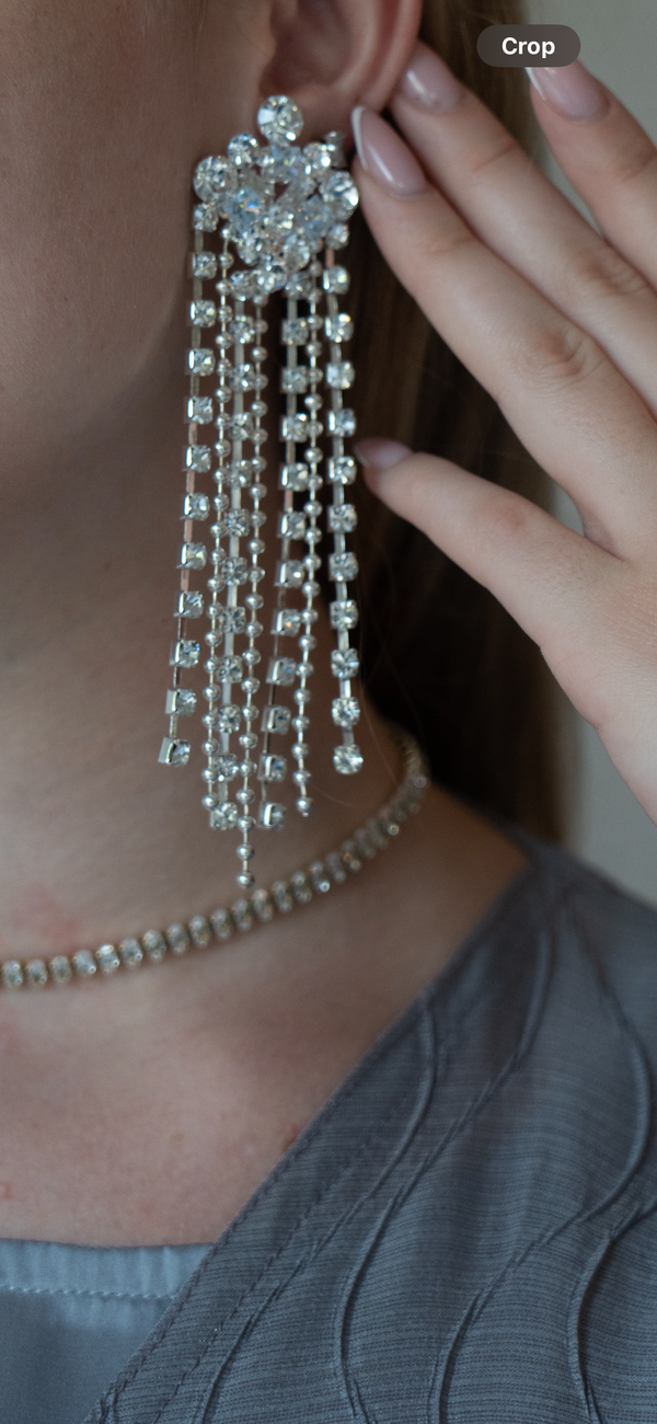 Crystal Tassel Earings
