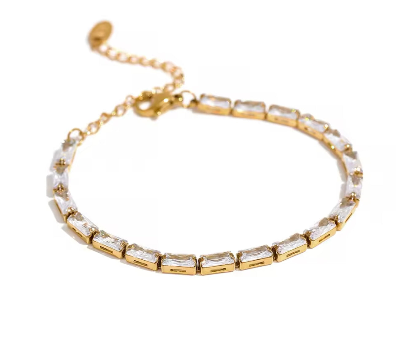 Waterproof Zircon Bracelet and Ring Set