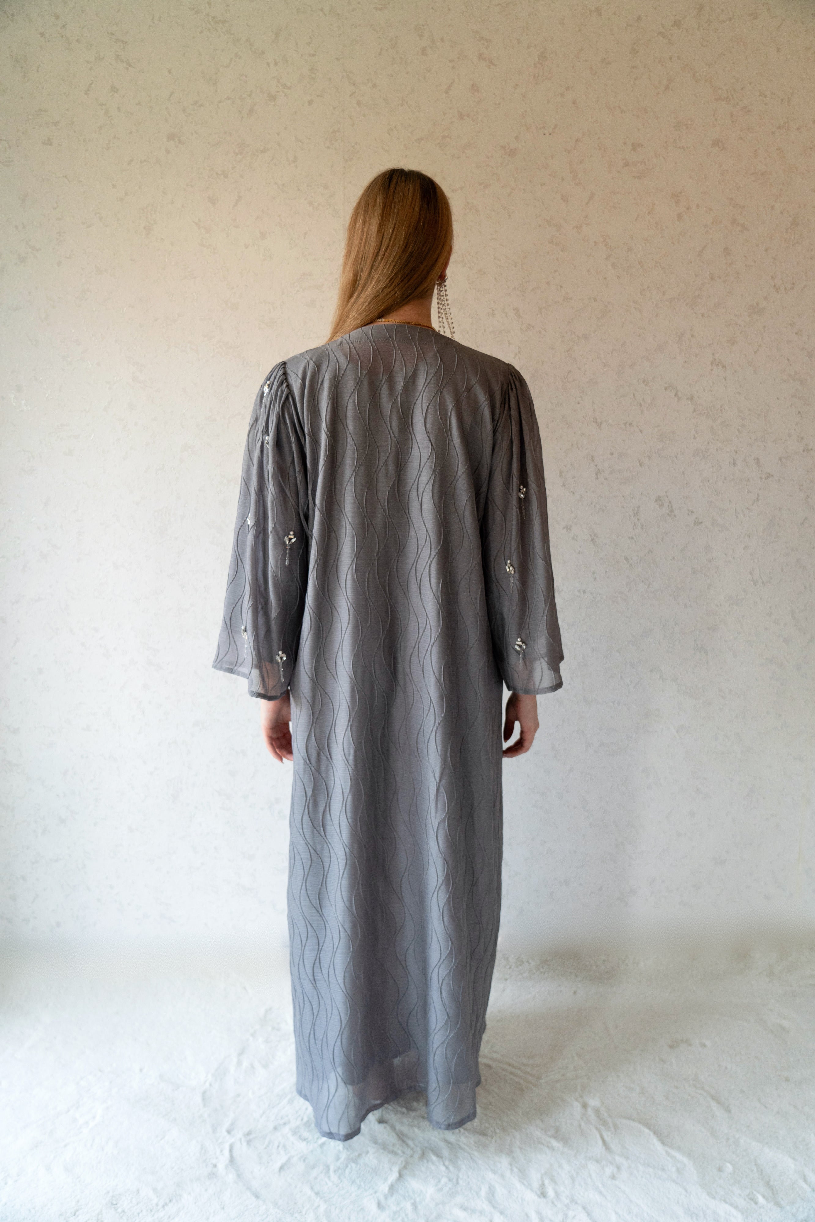 Crystal Waves Abaya with Dress & Sheila