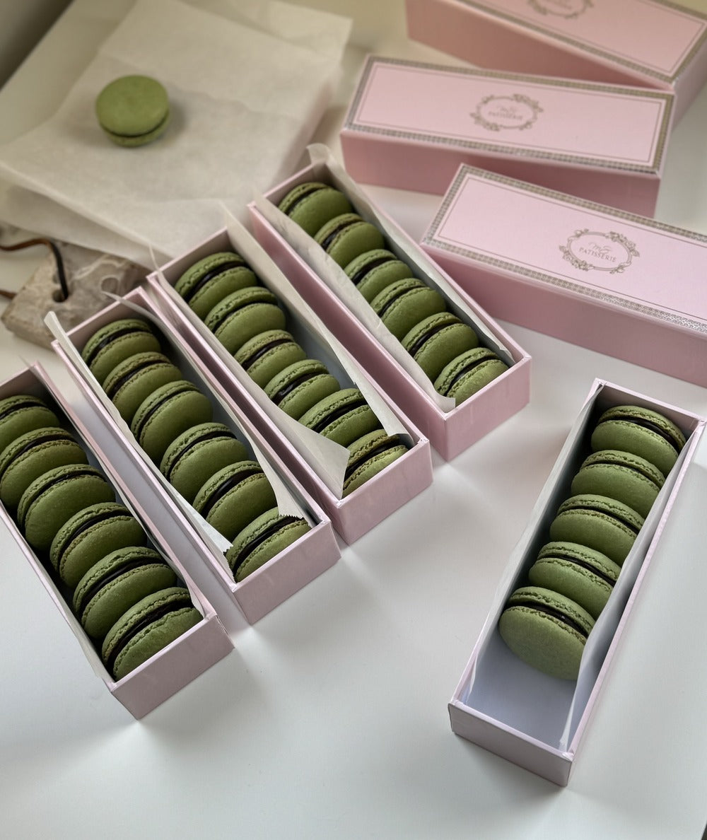 French Macarons | Chocolate Pistachio Kunafa  - Box of 6