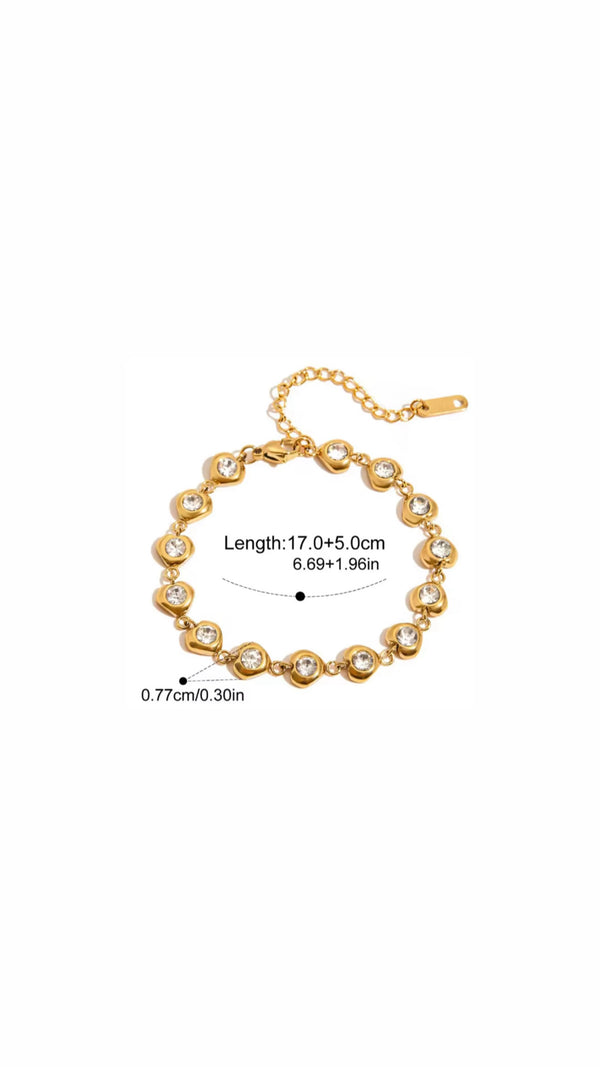 18k Gold Plated Zircon Bracelet