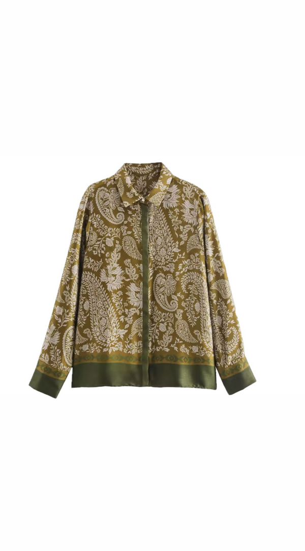 Olive Tapestry Shirt