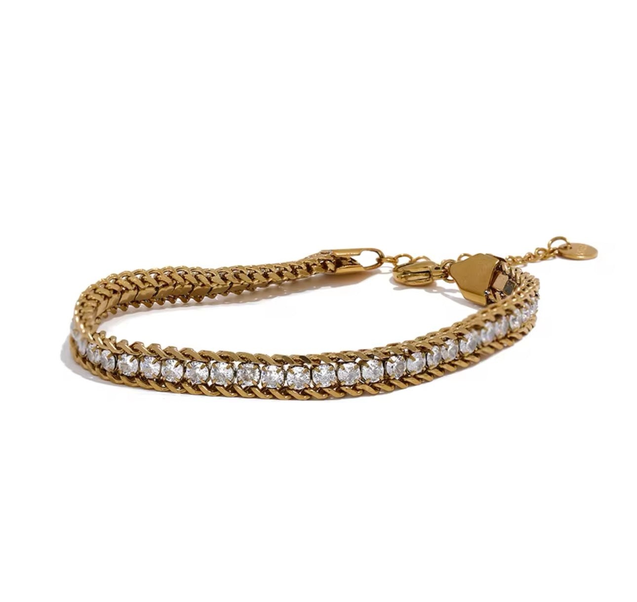 Zircon inlaid Waterproof Chain Bracelet