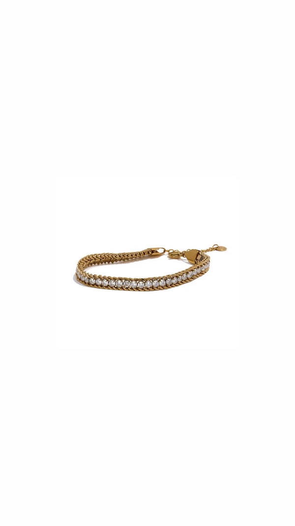 Zircon inlaid Waterproof Chain Bracelet