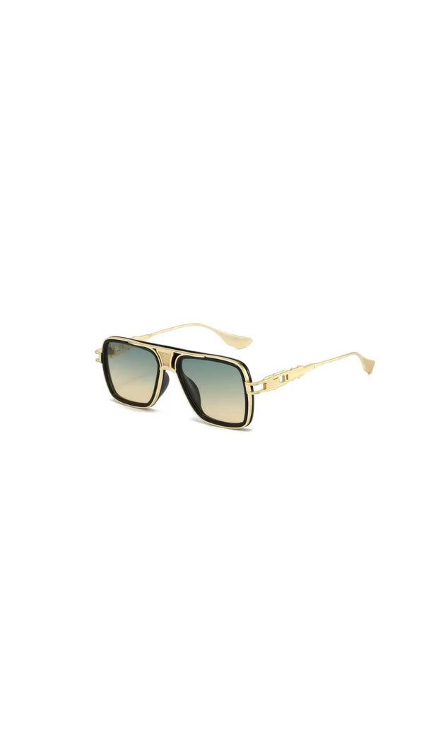 Golden Green Gradient UV400 Sunglasses
