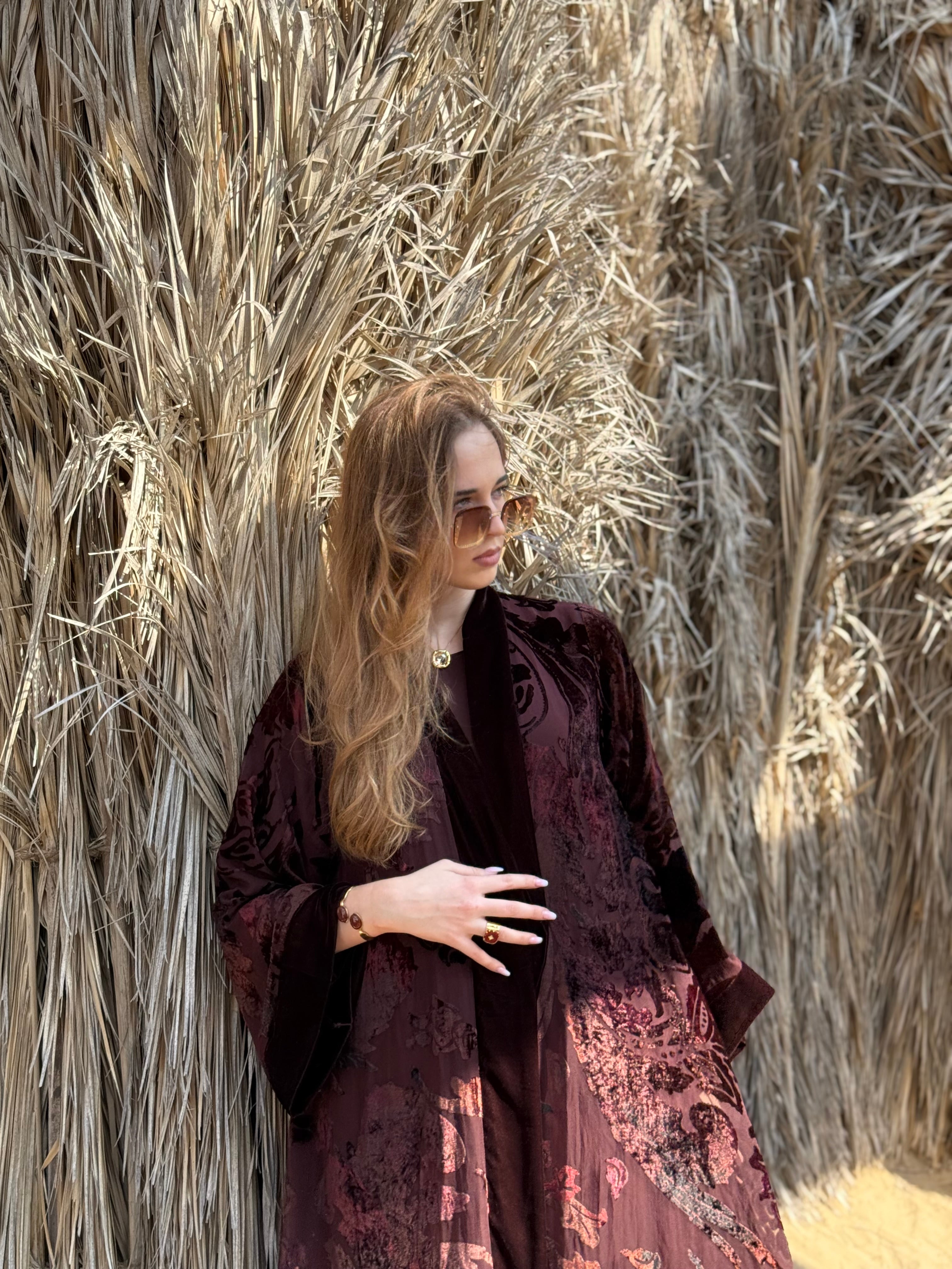 Élysée Burgundy Abaya