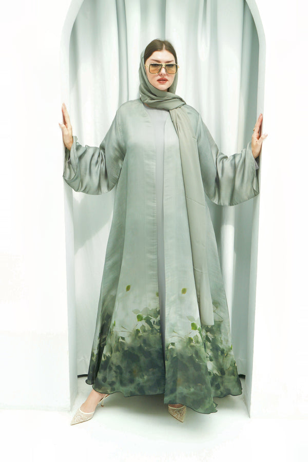 Verdant Abaya - Soft Organza with Dress
