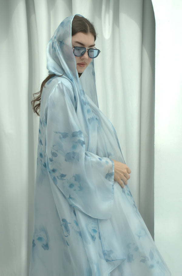 Celeste Mist Abaya with Dress