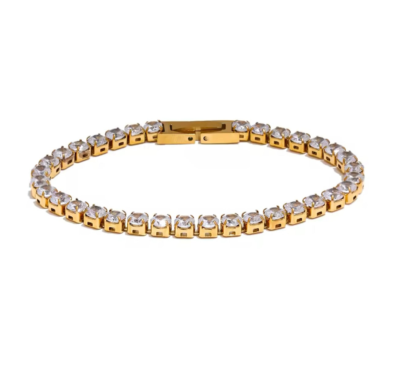 Sparkling 4mm Zircon Tennis Bracelet