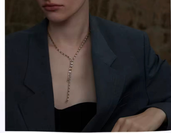 Purple Statement Zircon Necklace