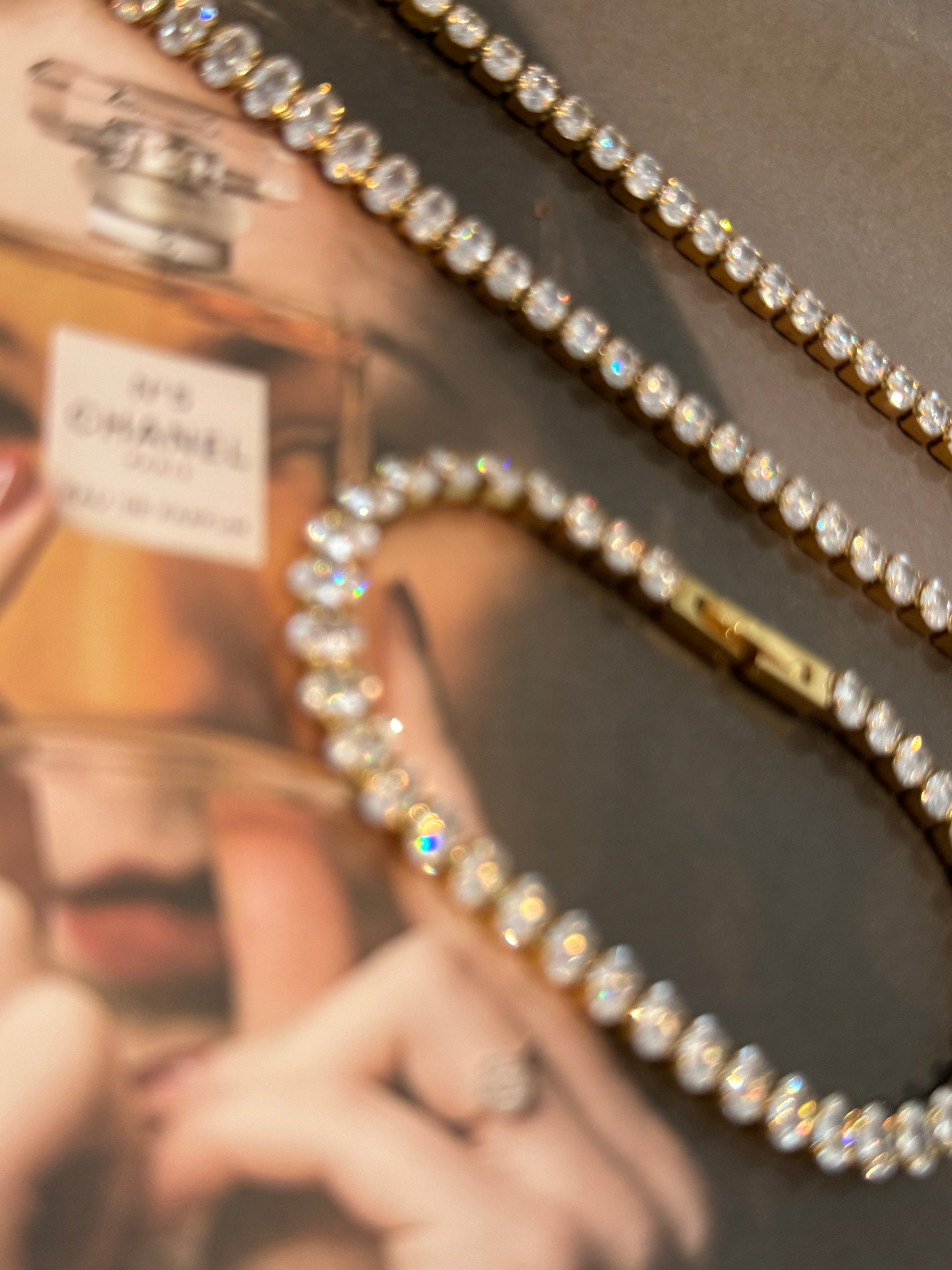 Sparkling Zircon tennis necklace