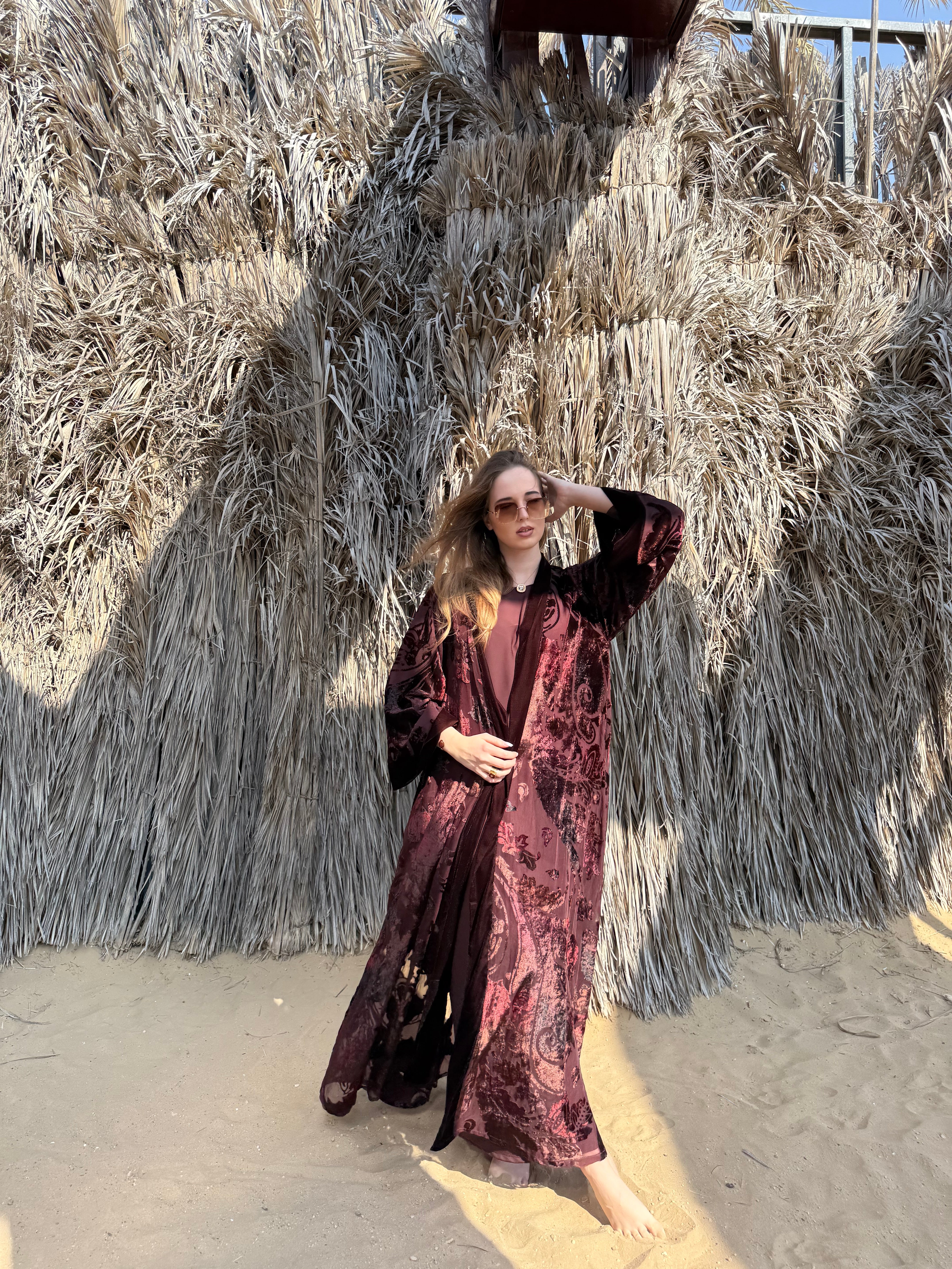 Élysée Burgundy Abaya