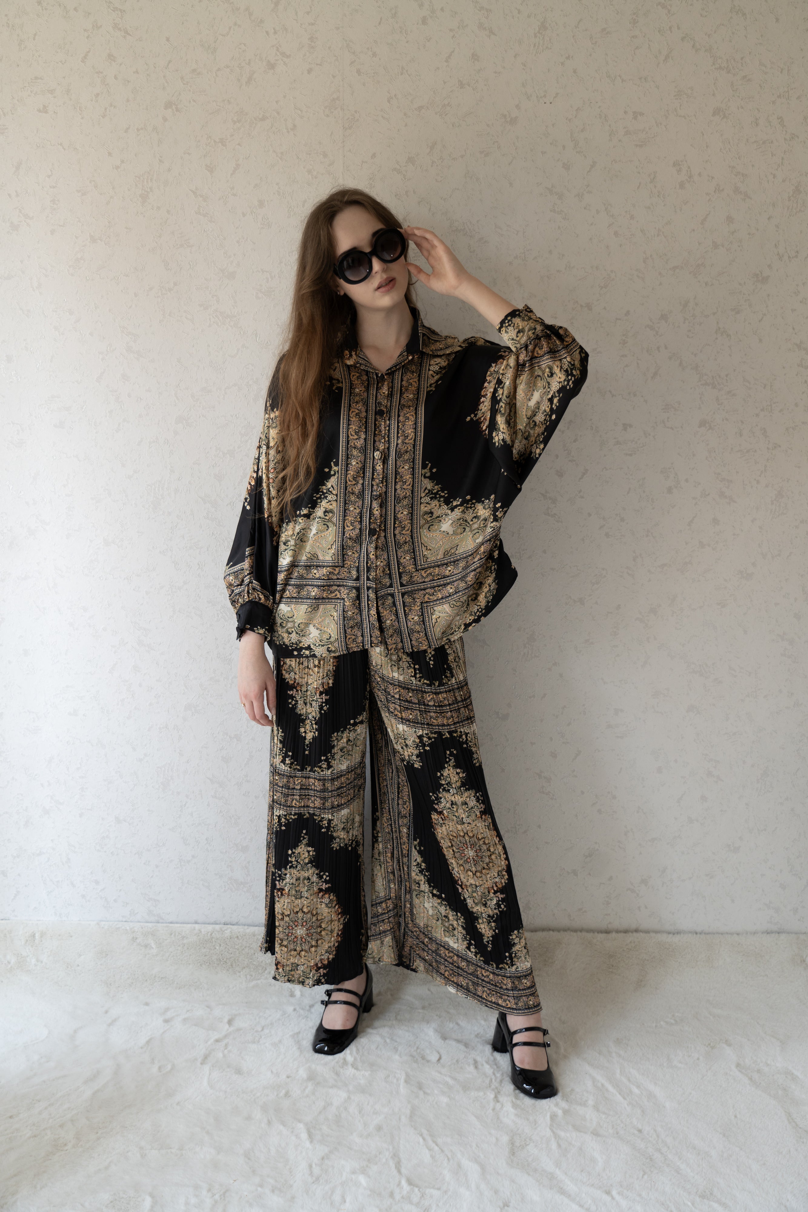 Elegant Noir Printed Co-ord Set
