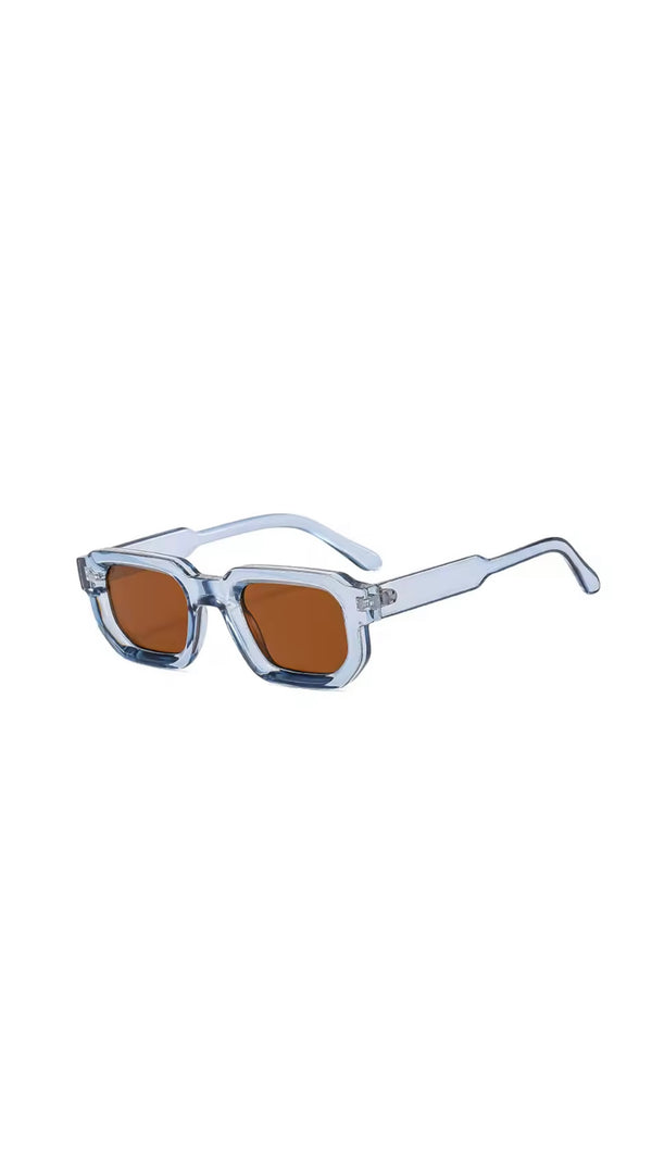 Blue Tea Small Square Sunglasses – UV400