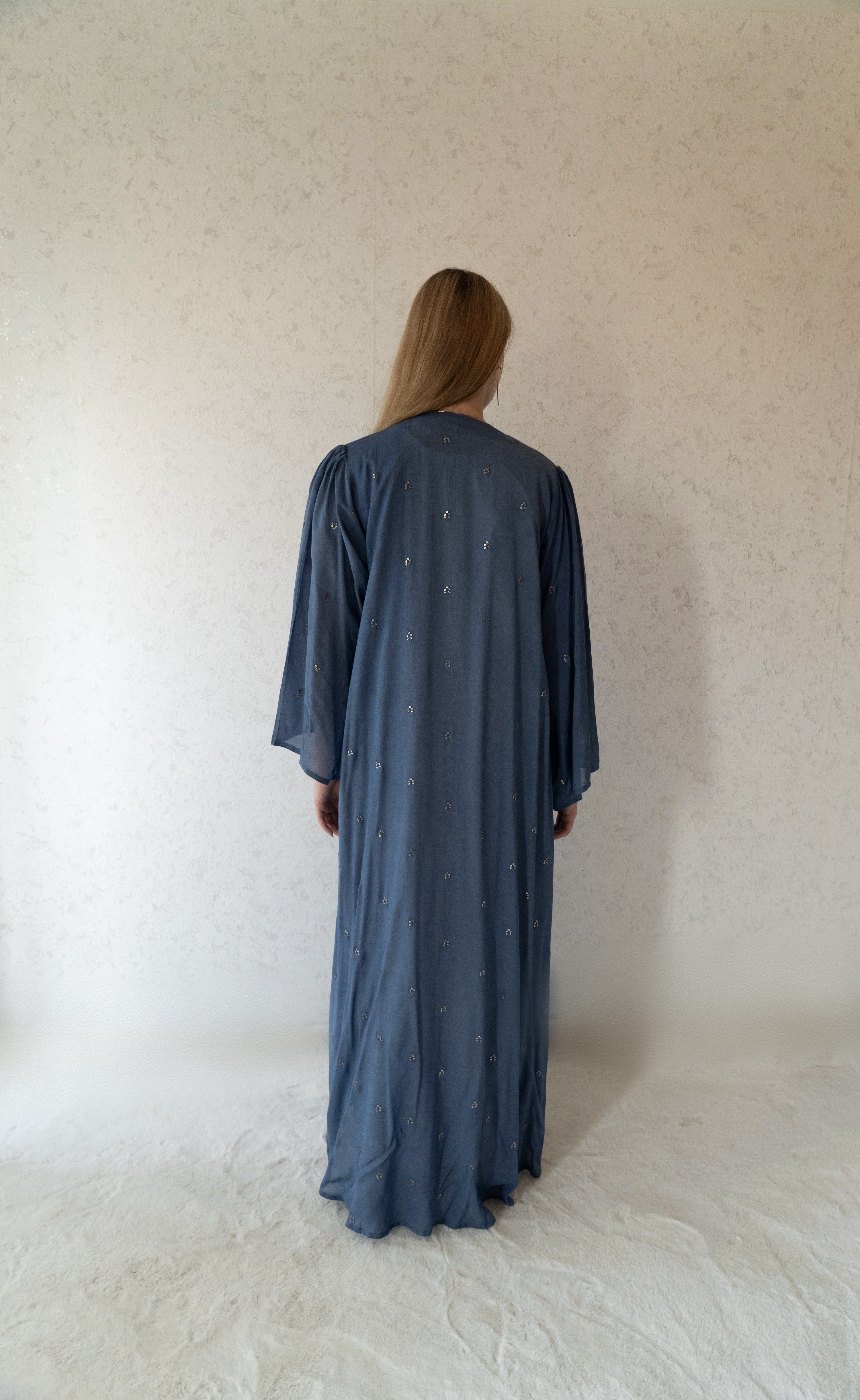 Cotton Embroidered Abaya with Sheila