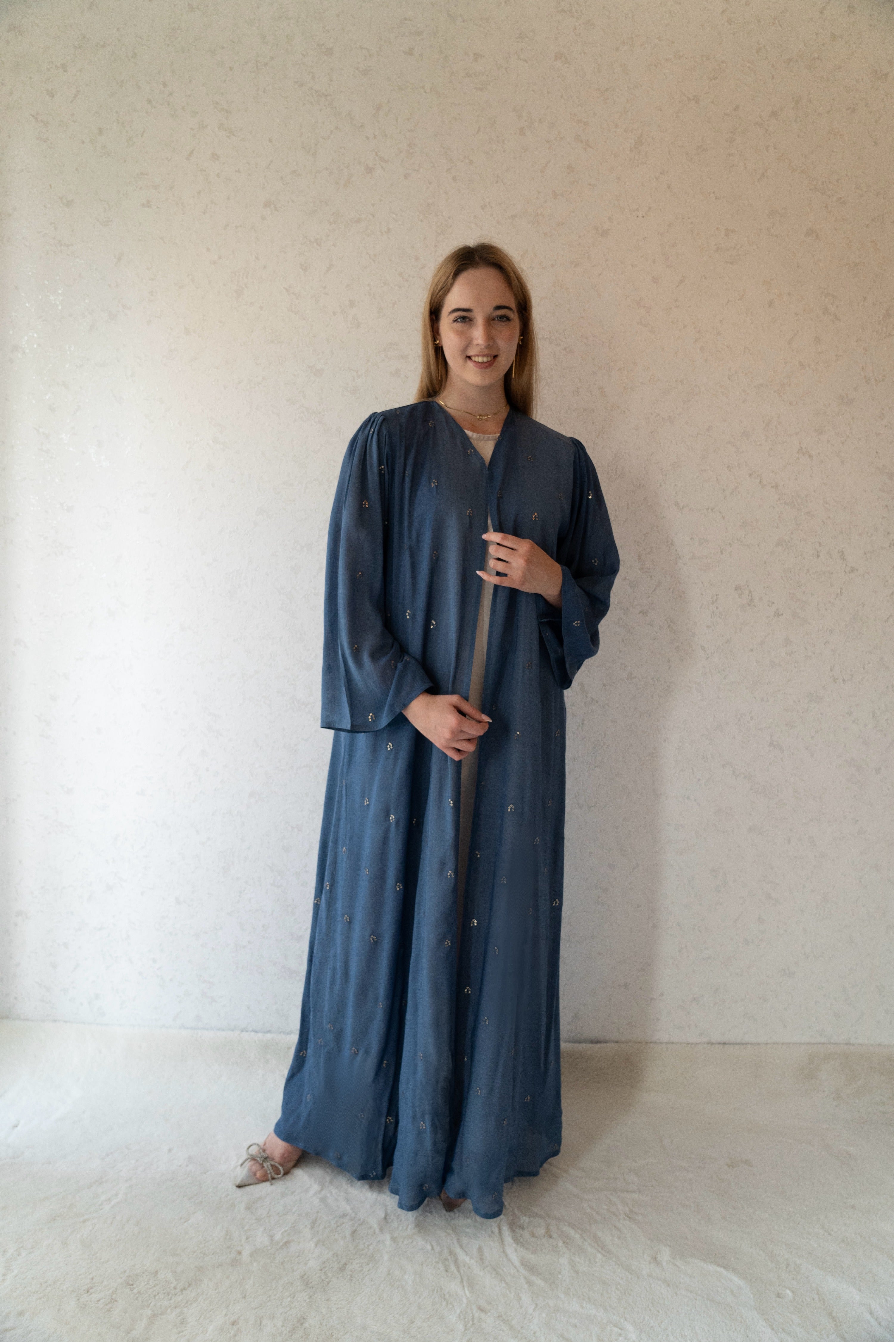 Cotton Embroidered Abaya with Sheila