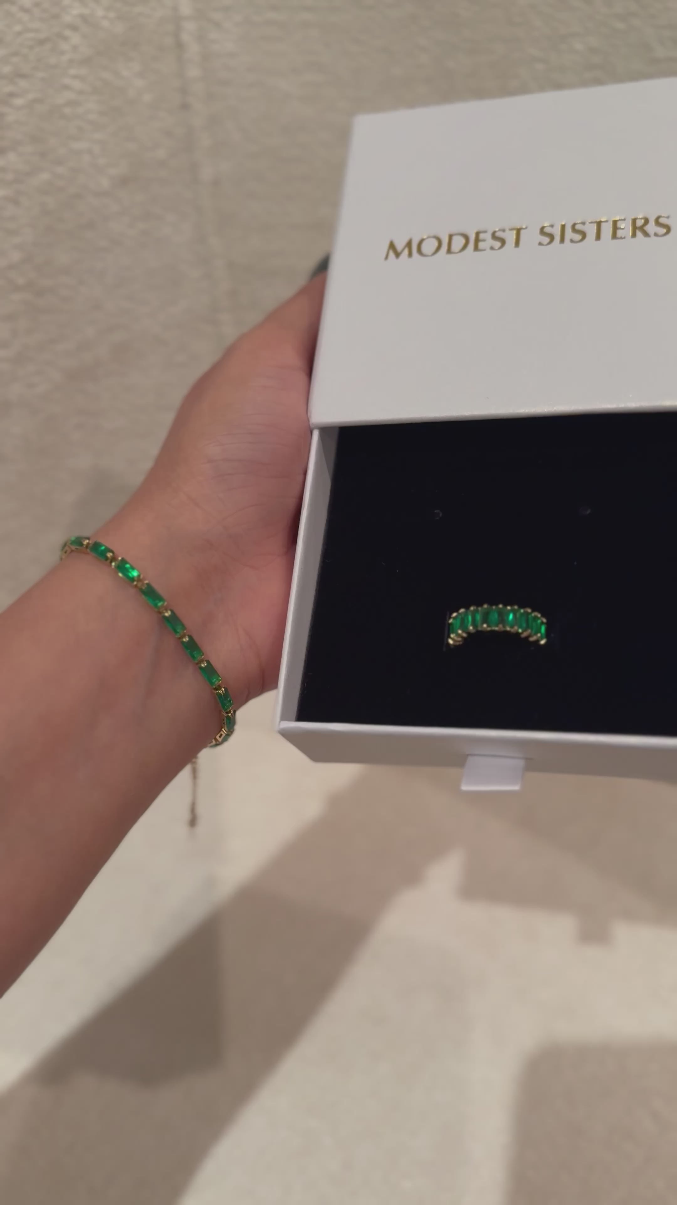 Waterproof Zircon Bracelet and Ring Set