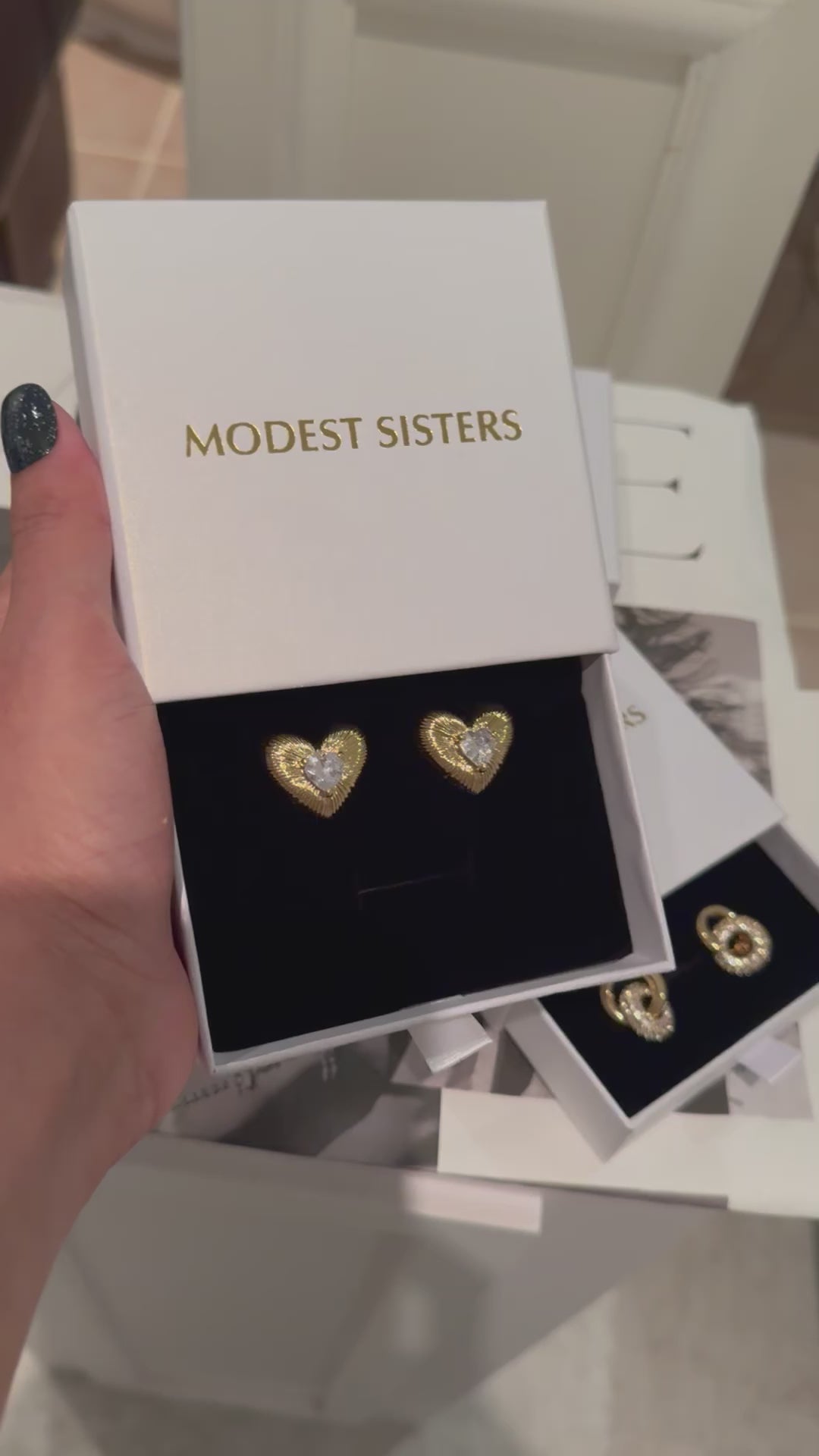 Heart Zircon Earrings